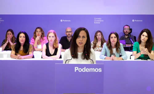 Ione Belarra en el consejo estatal