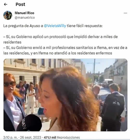 Manuel Rico responde a las preguntas de Willy Veleta