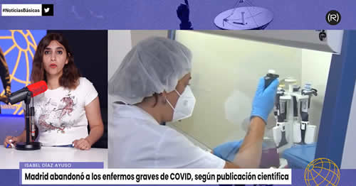 Dina Bousselham anunciando protocolos de la verguenza de Ayuso