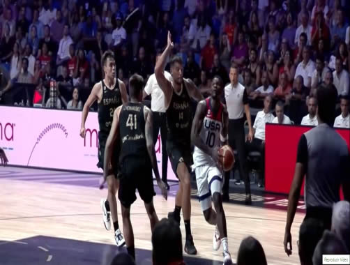 Partido de baloncesto entre España y EEUU